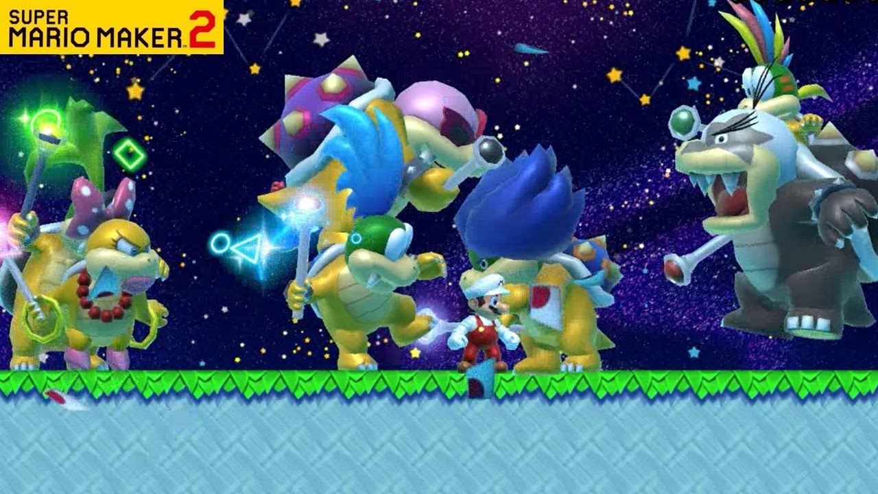 SUPER MARIO MAKER 2 - KOOPALINGS BOSS RUSH & BATTLE & AUTO LEVEL STAGES [Nintendo Switch]
