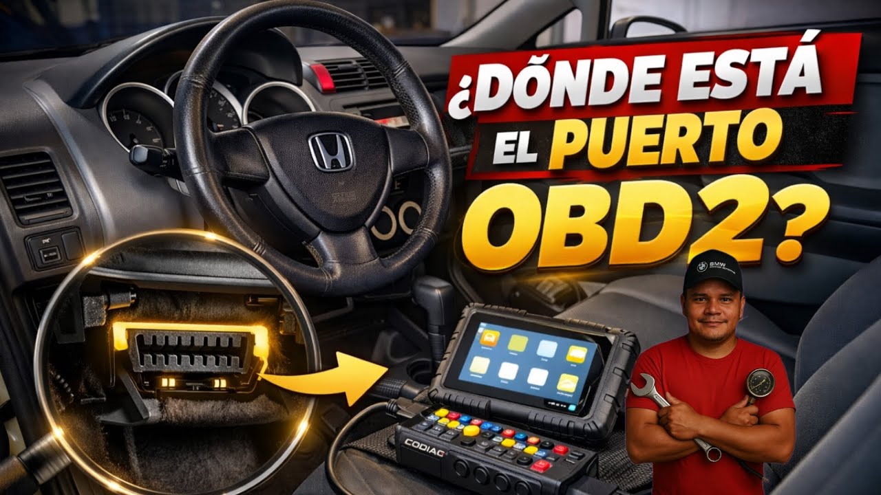 Dónde está ubicado el puerto OBD2/DLC del Honda FIT • ubicación exacta explicación rápida  ✅