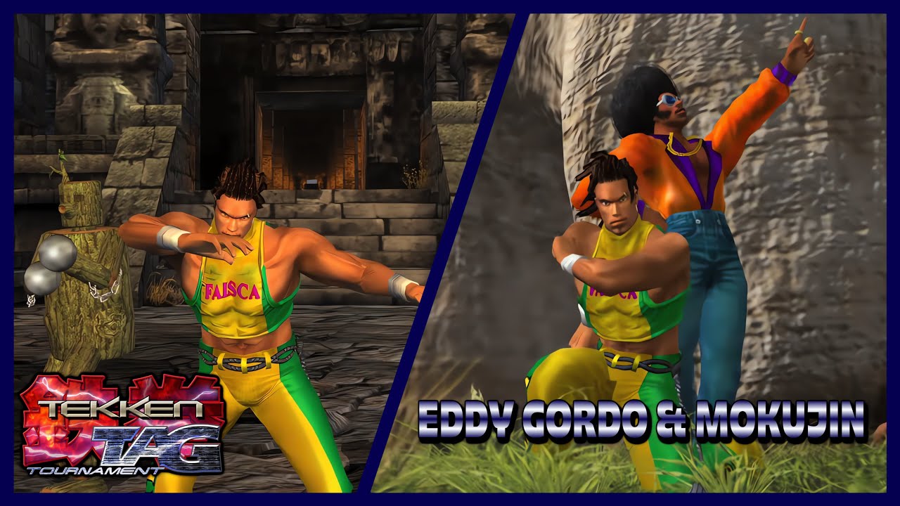 TEKKEN TAG TOURNAMENT [PS2] Arcade Mode – Eddy Gordo & Mokujin Gameplay [4K 60FPS]