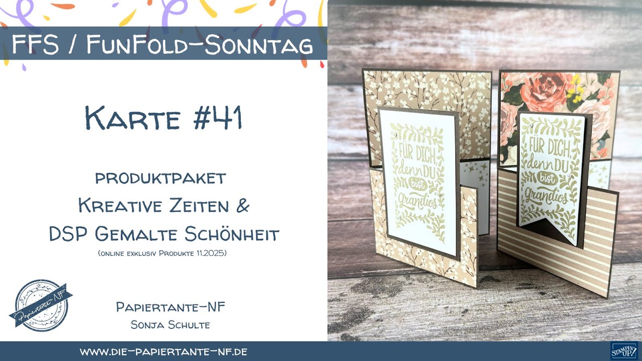 FunFold-Sonntag #41: Produktpaket Kreative Zeiten & DSP Gemalte Sch&ouml;nheit von Stampin' Up!