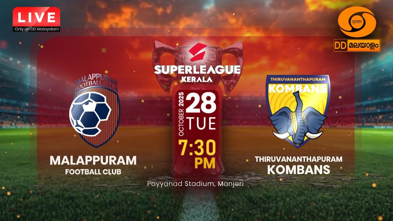Watch Super League Kerala - Season 2 LIVE only on DD Malayalam || PROMO || 28-10-25 || #football