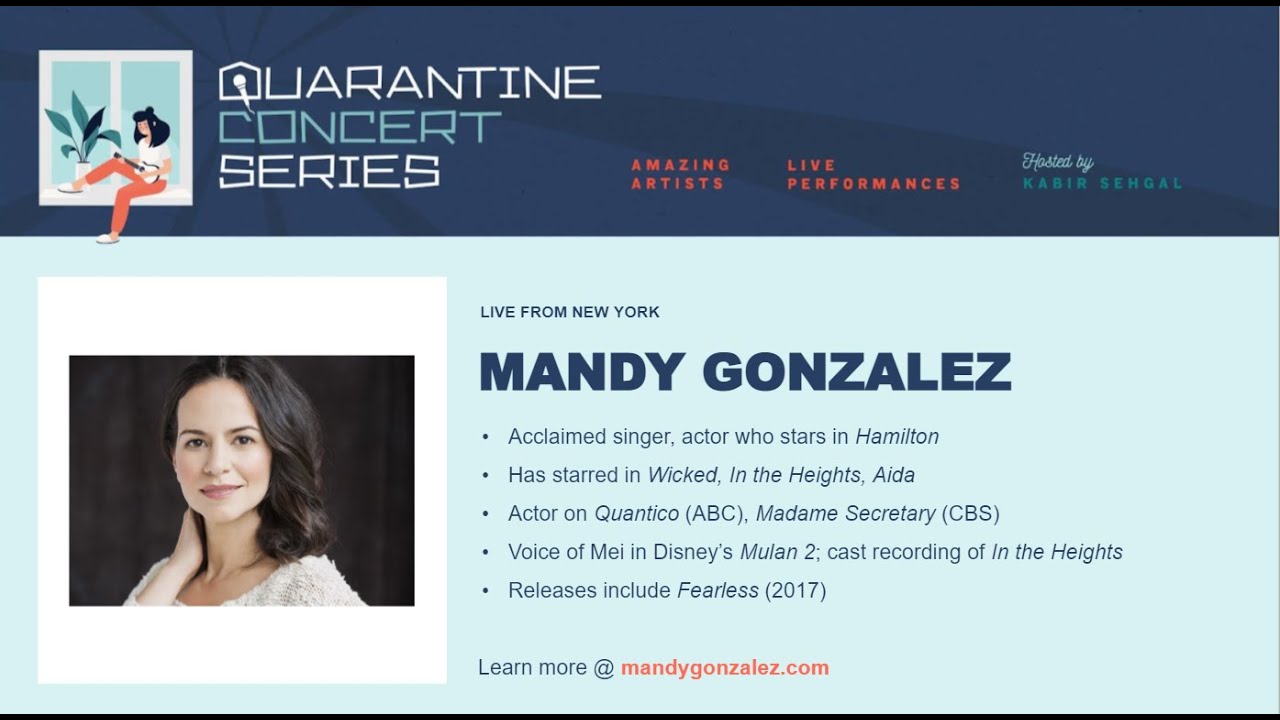 Quarantine Concert Series: Mandy Gonzalez