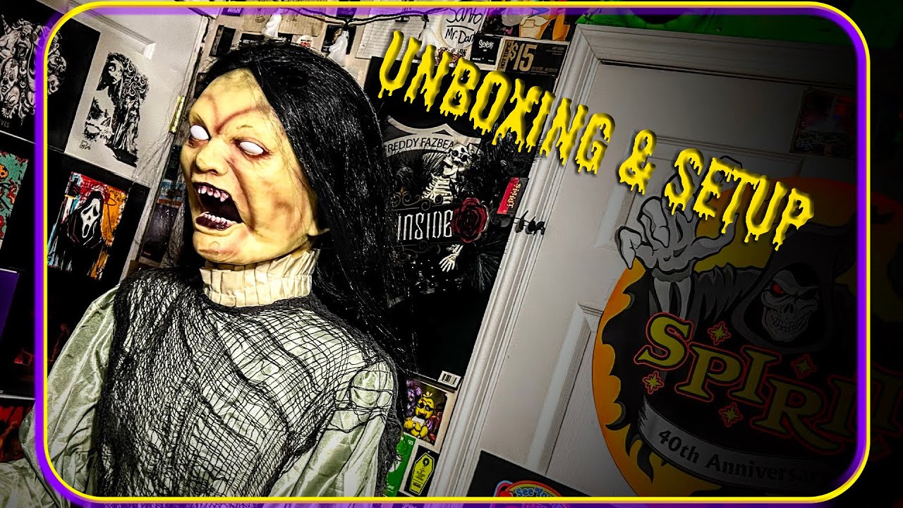 BROKEN SPINE GIRL | UNBOXING\SETUP | Spirit Halloween 2014 Animatronic