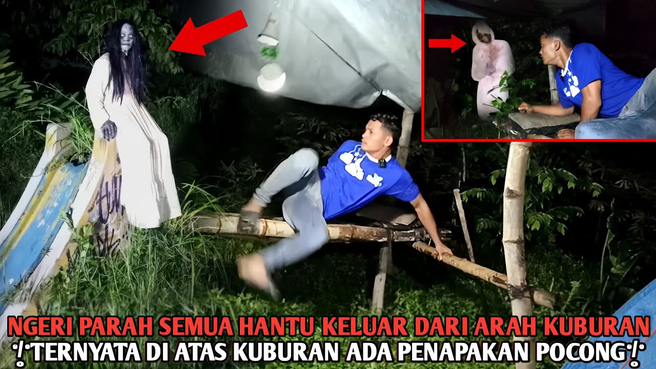 Camping horoR SangaT mengerikan Teror pocong dan Makhluk halus Lokasi kubun Warga saat Hujan deras