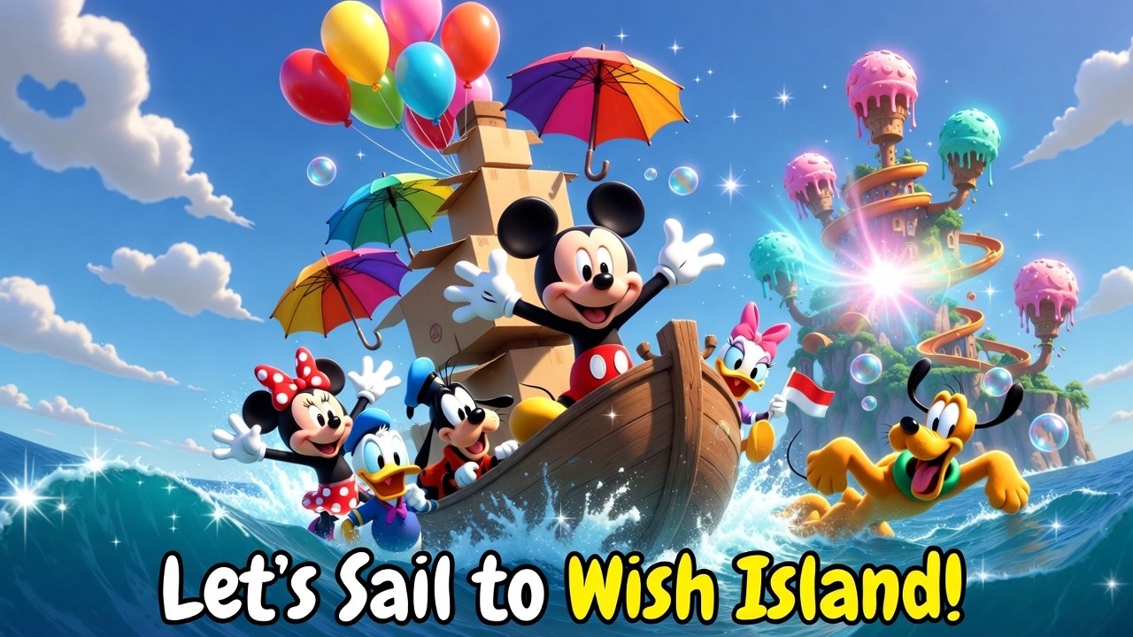 From Boxes & Balloons to Ice Cream Trees – Mickey's Wish Island Trip! 🍦🌈#happykids
