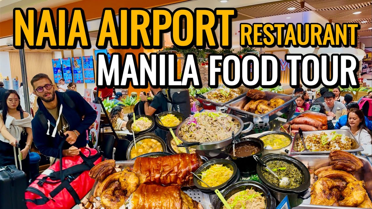 Philippines Food Tour Inside the NAIA TERMINAL 3 🇵🇭 | Manila Airport Restaurants & Food Prices