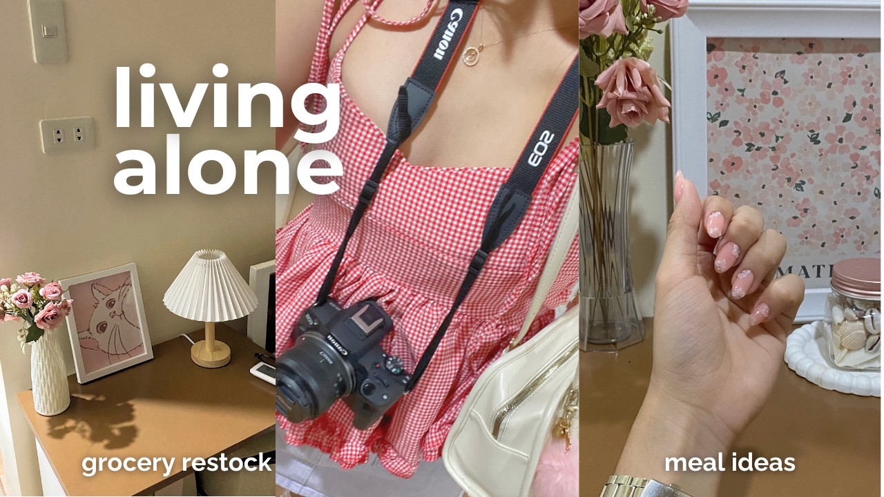 living alone in the philippines 🫧 | grocery restock, rainy days and studio ghibli, cafe visits!
