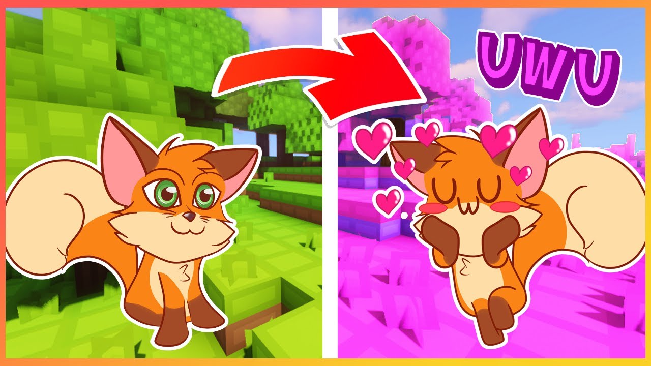 MINECRAFT pero TODO ES UwU 🦊💖 Minecraft ALEATORIO (2021)