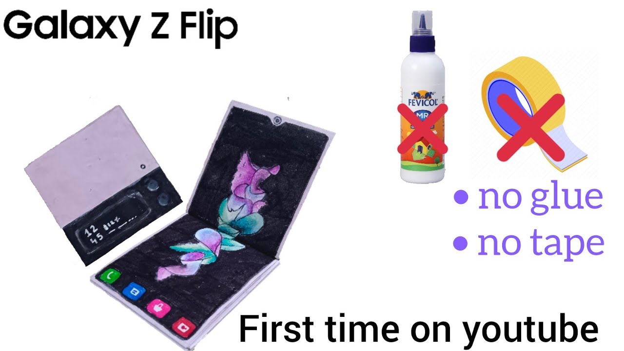 How To Make a Paper Phone | Origami Phone | Samsung Galaxy z flip 3 | paper crafts | origami phone