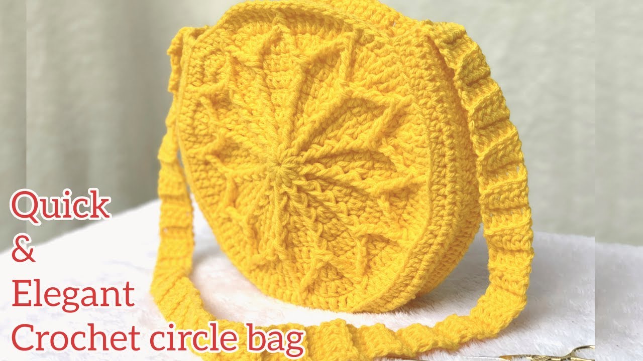 Quick and Elegant Crochet Circle Bag  / Crochet circle bag