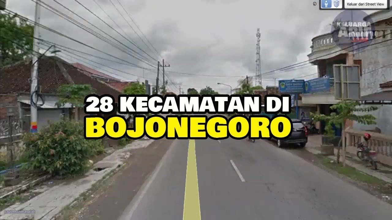 28 Kecamatan di Kabupaten Bojonegoro Jawa Timur (Google Earth)