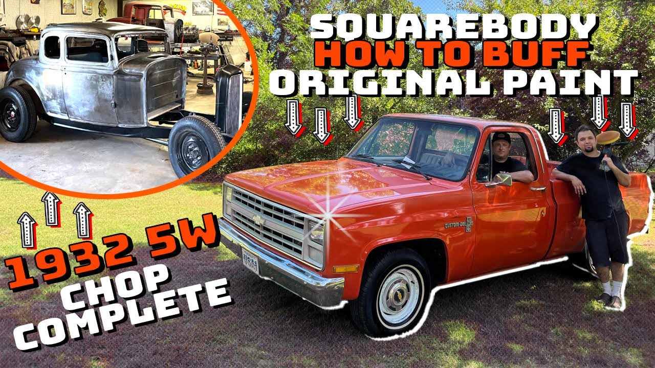 Squarebody Neglected Paint Restoration - How To Polish Original Paint. 1932 Ford 5w Chop Is Complete