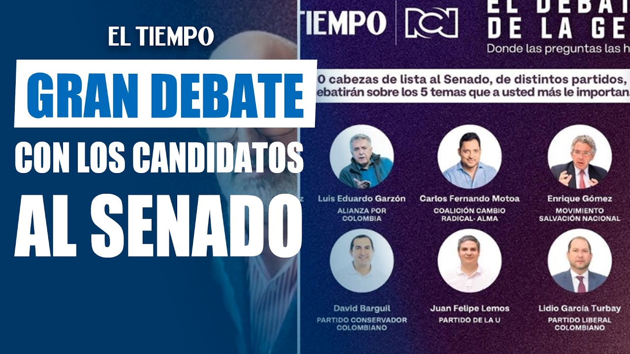 Hoy se realiza 'El Debate de la Gente' con candidatos al Senado; alianza de Citytv, El Tiempo y RCN