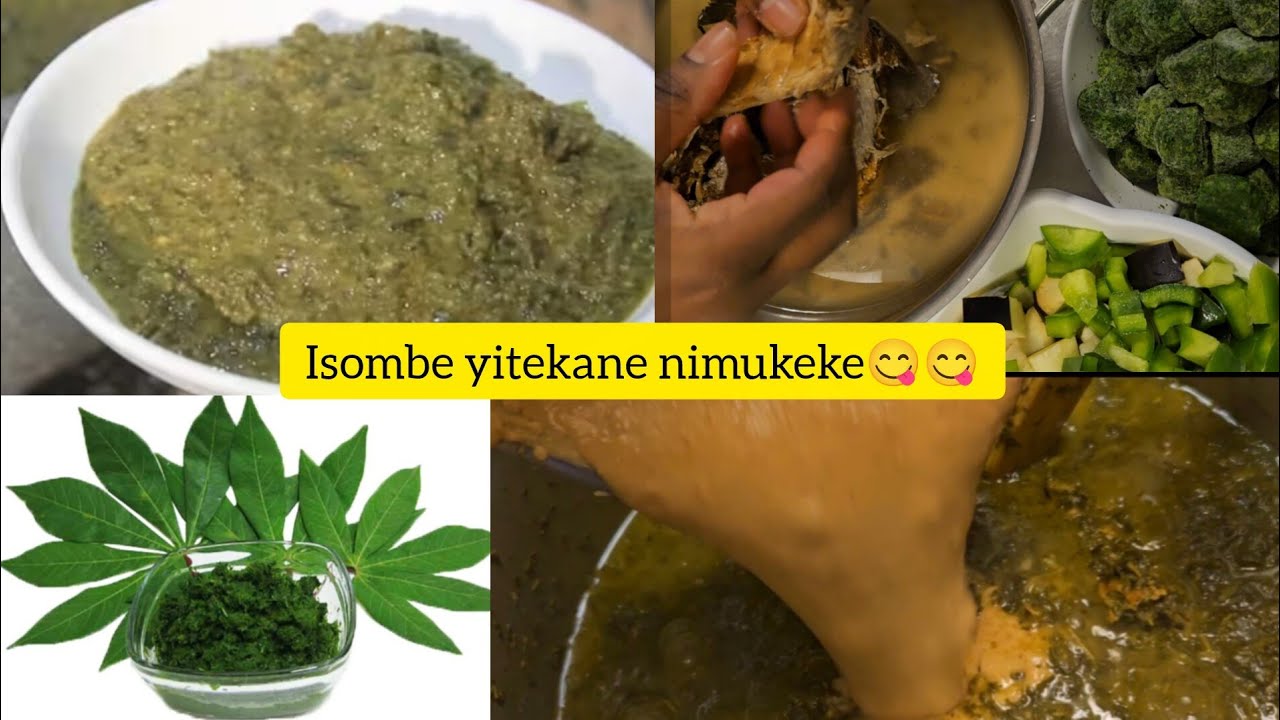 Isombe Iryoshye Cyane Irimo Inyama n’Imikeke 🐟🥩 |, Courgette, Aubergine na Epinari