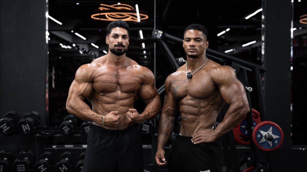 Linked up with the broski Andrei Deiu for a shoulder and chest workout at Binous Gym.