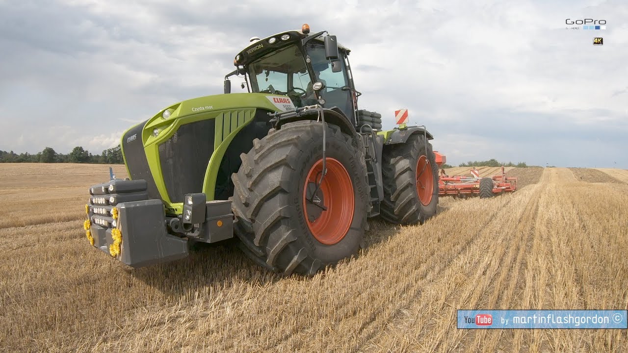 Xerion 5000 u Wojtka talerzowanie i siew poplonu