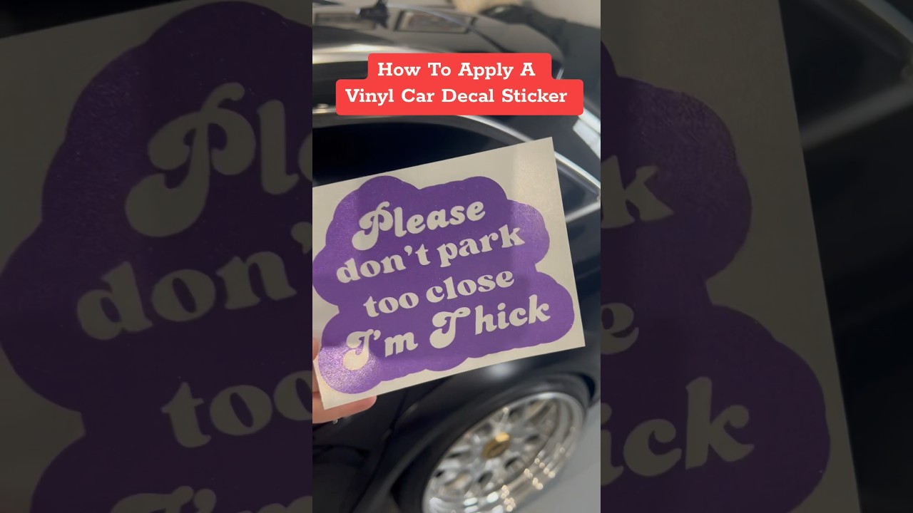 How to apply a vinyl decal sticker to your car window ☺️