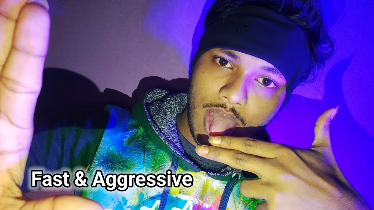 ASMR Fast and Aggressive Spit Painting | Mouth Sounds