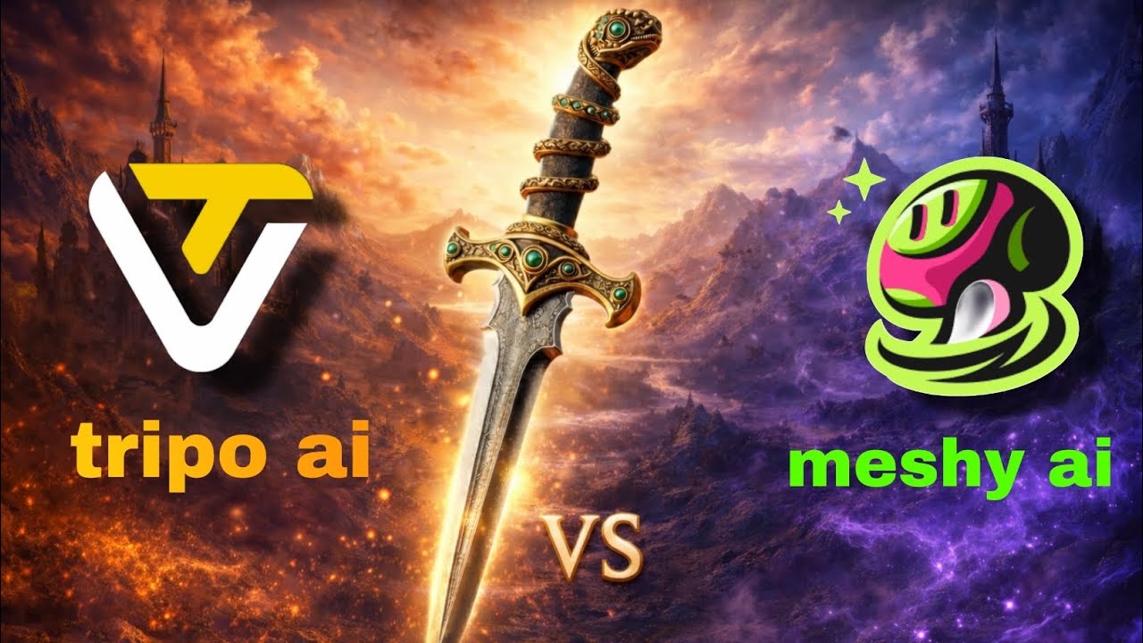 Tripo AI vs Meshy AI , The Ultimate 3D AI Comparison! Which One Is Better?