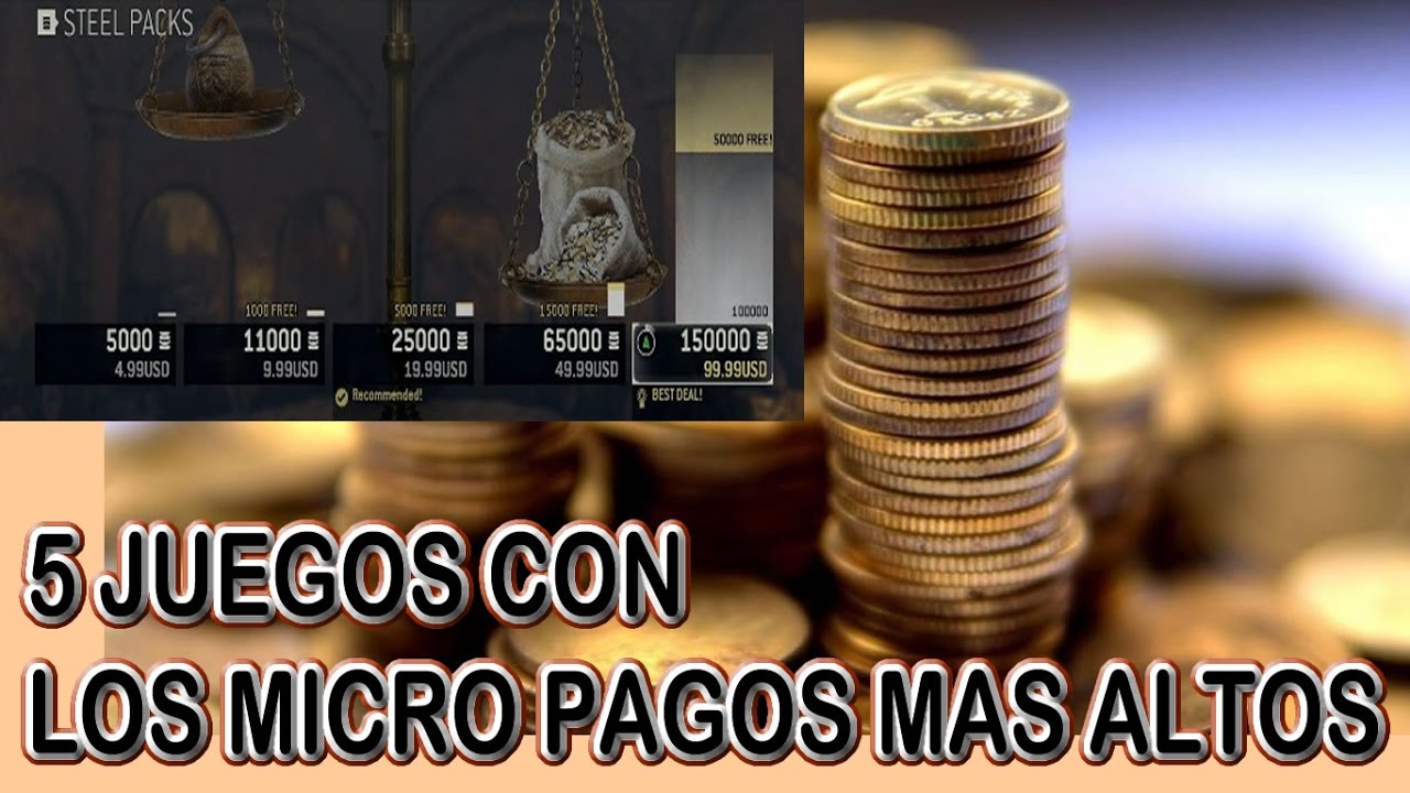 5 juegos con los micropagos mas altos...[Videojuegos con microtransacciones altas]