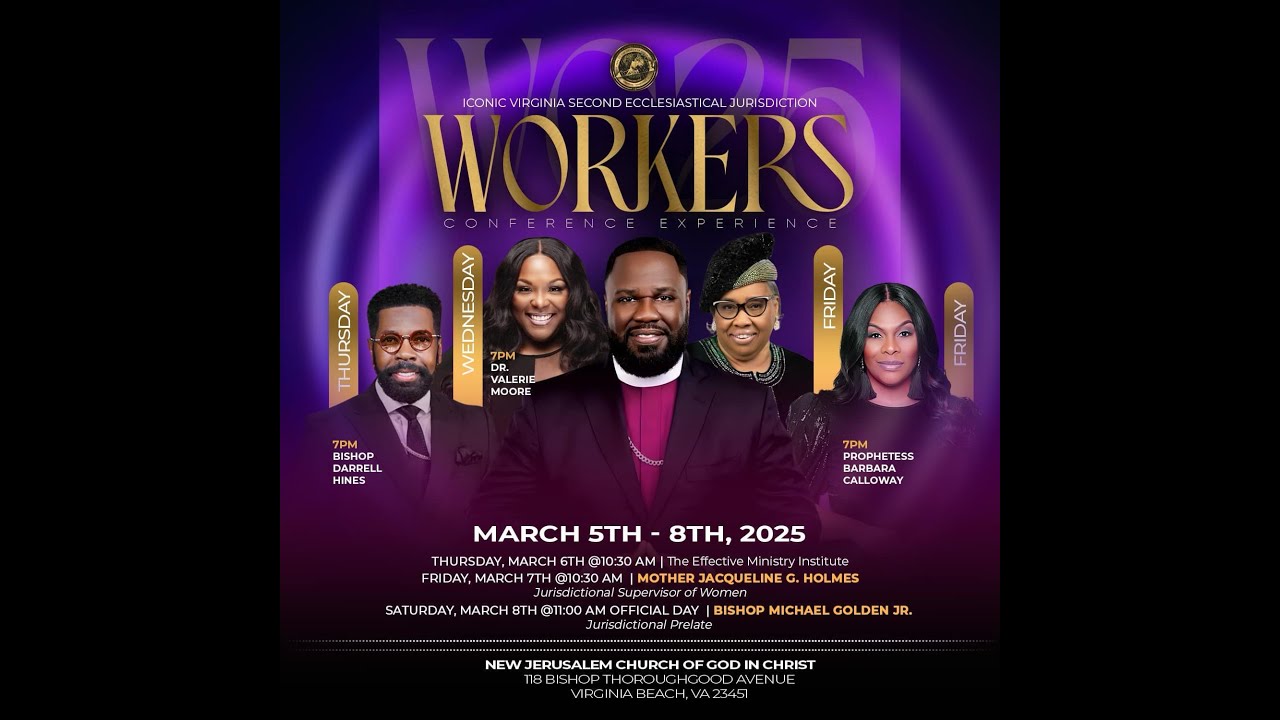 2025 Worker's Conference Opening Service | Guest Speaker: Dr. Valerie Moore @New Jerusalem C.O.G.I.C
