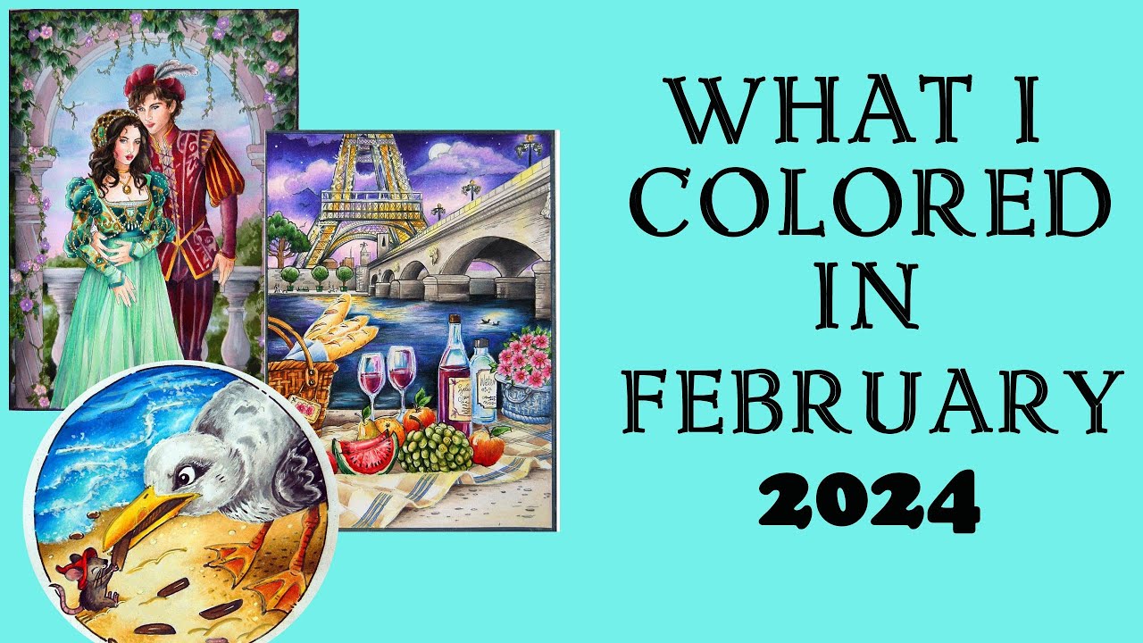 What I colored in February '24 #adultcoloring #coloringbook