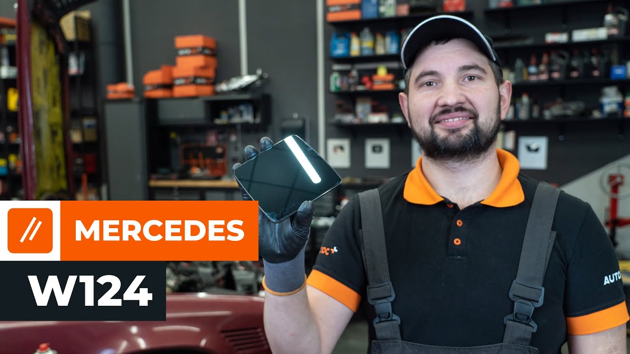 How to change glass for wing mirror MERCEDES W124 [TUTORIAL AUTODOC]