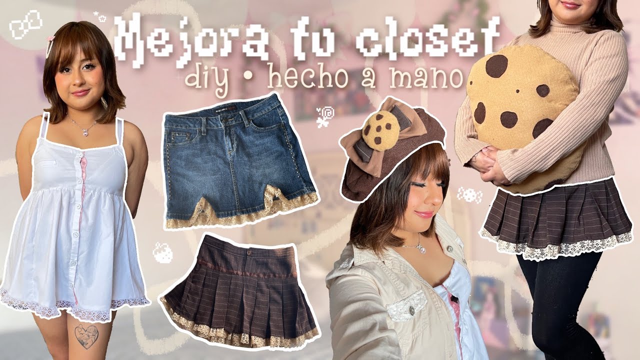 Mejora tu closet! 𐙚 DIY&rsquo;s estilo 𝒮𝒽𝑜𝓊𝒿𝑜 𝑔𝒾𝓇𝓁 ୢ˚. faldita tableada, boinita, baby doll 🌷 | HANDMADE 🪡