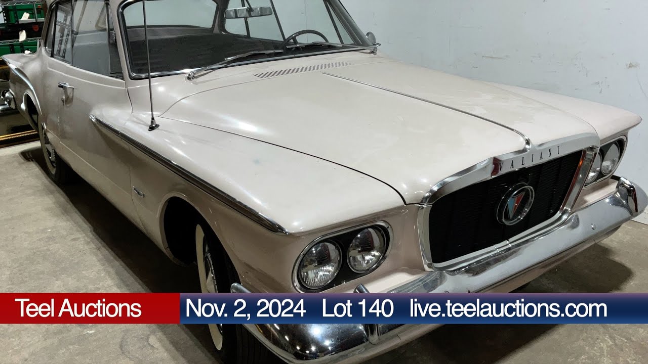 Teel Auctions November 2, 2024 auction of a 1962 Plymouth Valiant.