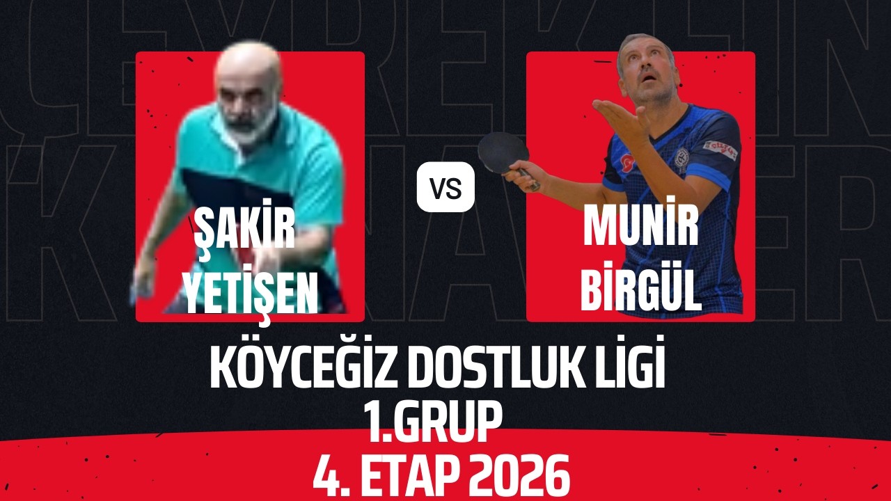 ŞAKİR YETİŞEN-MUNİR BİRGÜL I KÖYCEĞİZ DOSTLUK LİGİ 1.GRUP I 4.ETAP 2026