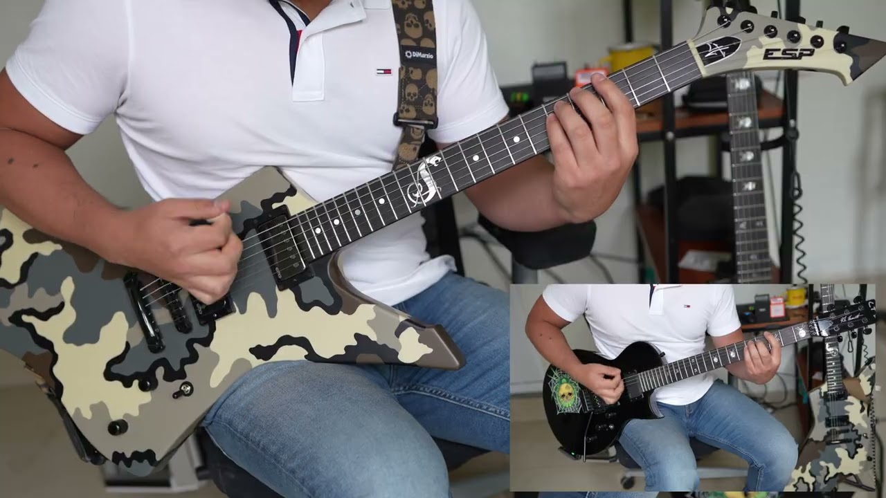 - Metallica – Halo On Fire (ESP Snakebyte Camo & LTD KH3 Spider Cover  Helix Floor)