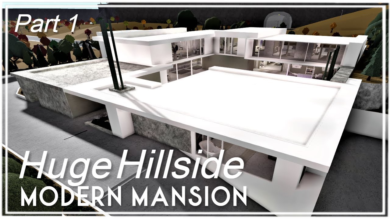 Huge Hillside Mega Private Modern Mansion | Speedbuild Part (1/4) | ROBLOX BLOXBURG