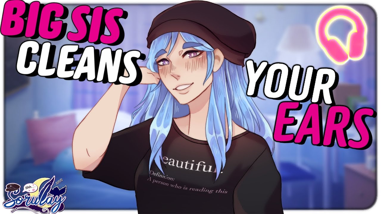 Your big sister helps you with some ear cleaning [Ear Brushing, Napkin, Ear Blowing] [VA|ASMR]