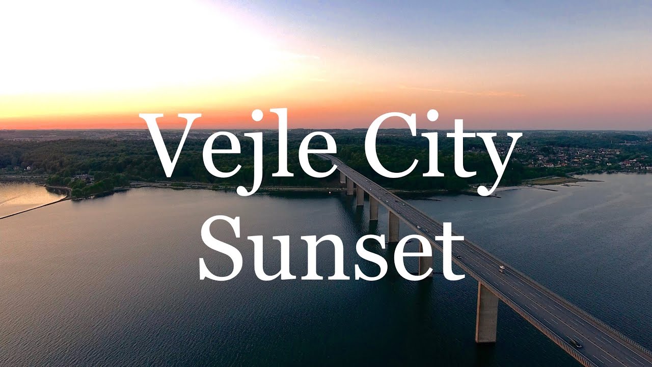 DJI Phantom 4 Footage 4K. Denmark/Sunset in Vejle City
