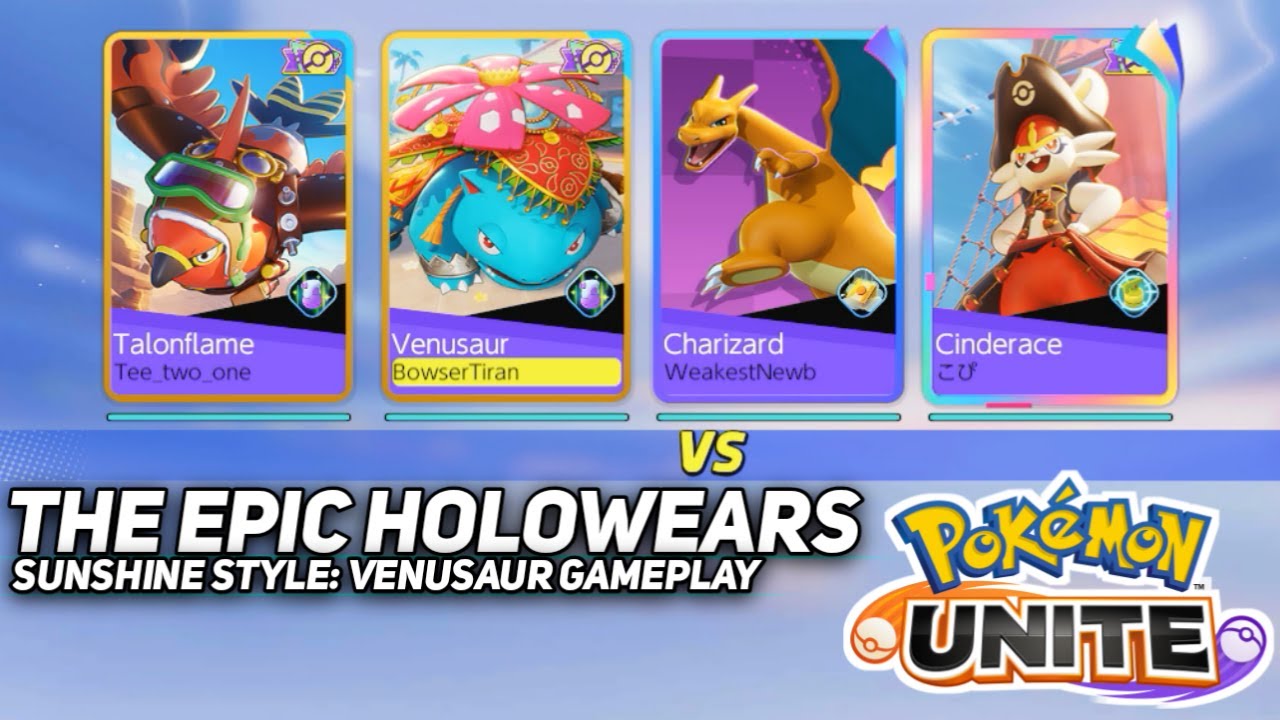Damn, the Epic Holowears! | Pokémon UNITE Gameplay | Sunshine Style: Venusaur Showcase