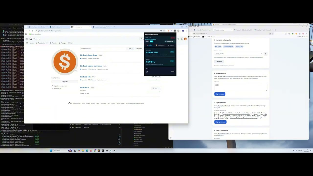 BitShard MPC wallet DEMO (milestone 4) - bitshard.io