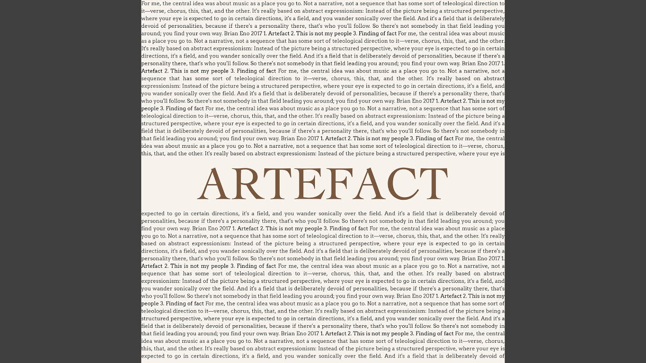 Finding of Fact