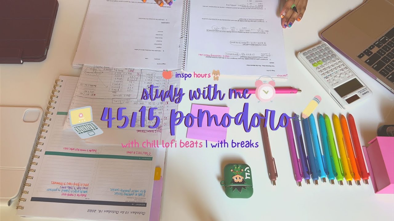 2-HOUR STUDY WITH ME 📄 (45/15 Pomodoro) | with chill lofi 🎧 | with 15-min breaks