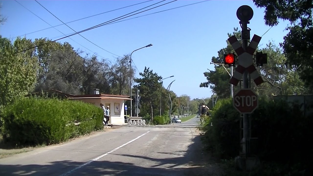 Spoorwegovergang Neptun (RO) // Railroad crossing // Trecere la nivel
