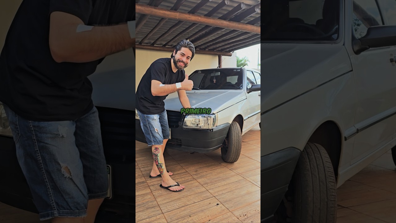 Colocando far&oacute;is mascara negra no meu Uno 2008 #fiatuno #uno #unomille