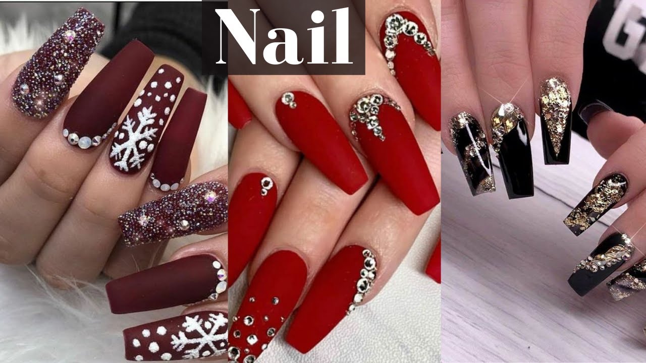 DISEÑOS DE UÑAS PARA NAVIDAD / TENDENCIAS DE UÑAS 2023 /PRIMER VIDEO YOUTUBE / UÑAS PARA INVIERNO