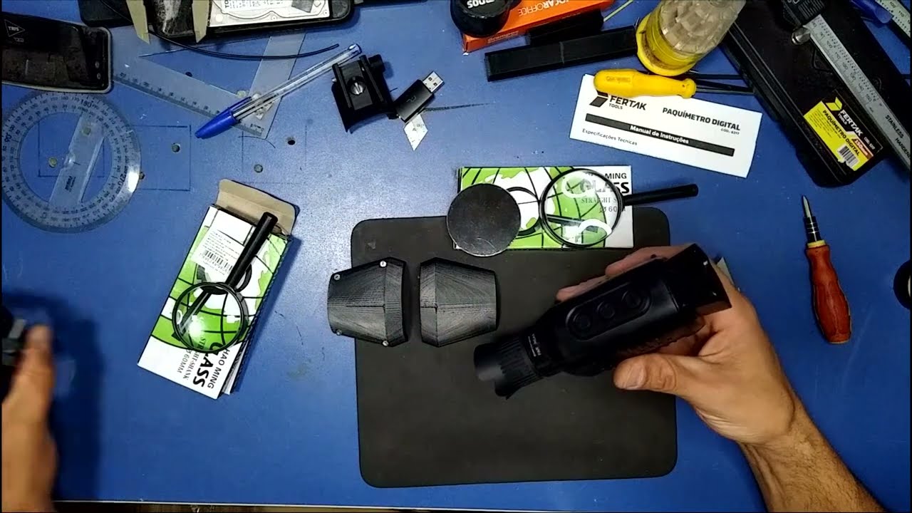 Aumentando a tela de 38mm para 60mm e diminuindo o brilho em 50% do LCD da visão noturna H.265