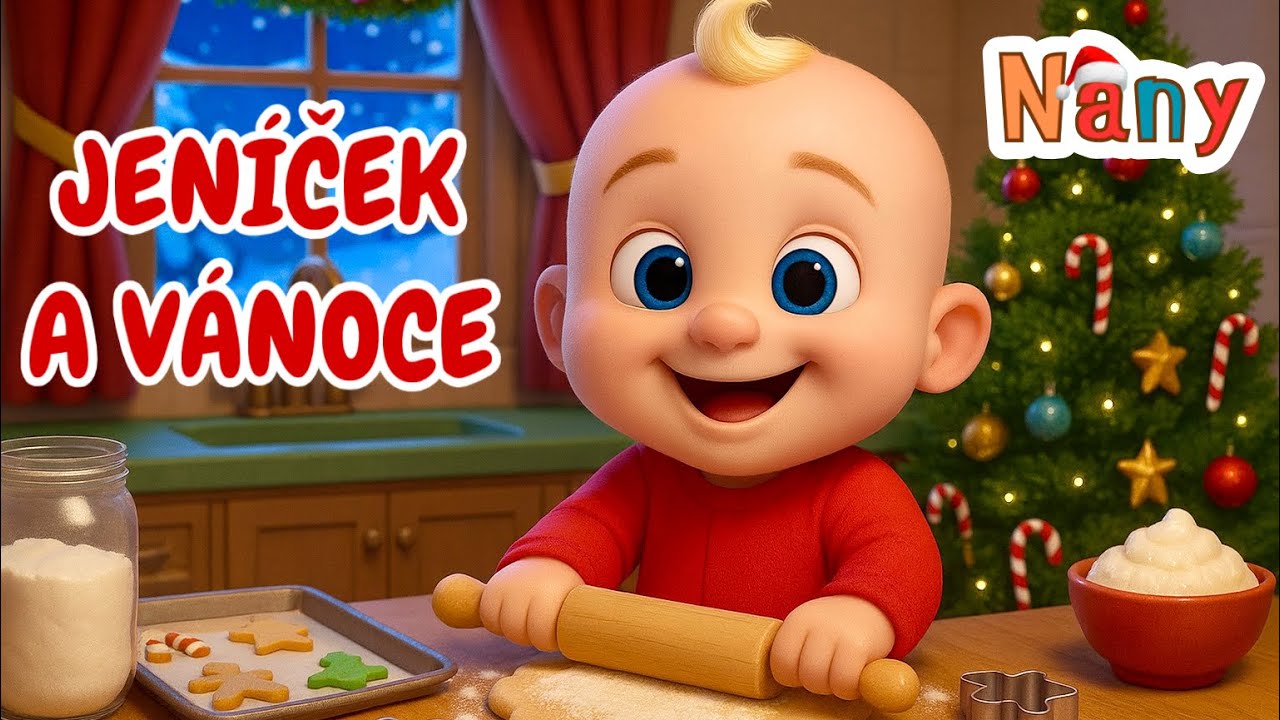Jeníček a Vánoce - dětská písnička o Jeníčkovi a jeho strojích jako traktor, jeřáb, hasiči a další