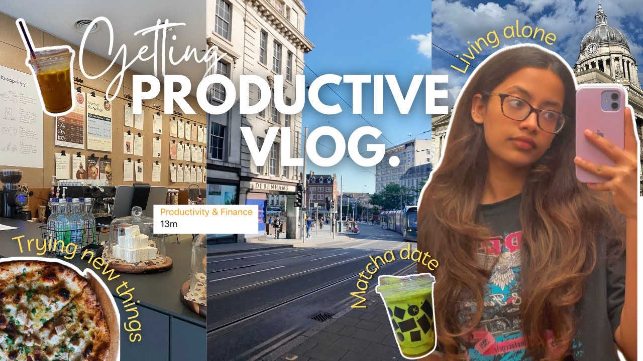Productive Life in the UK | Pizza, Matcha Run & Meeting Friends at work🍵