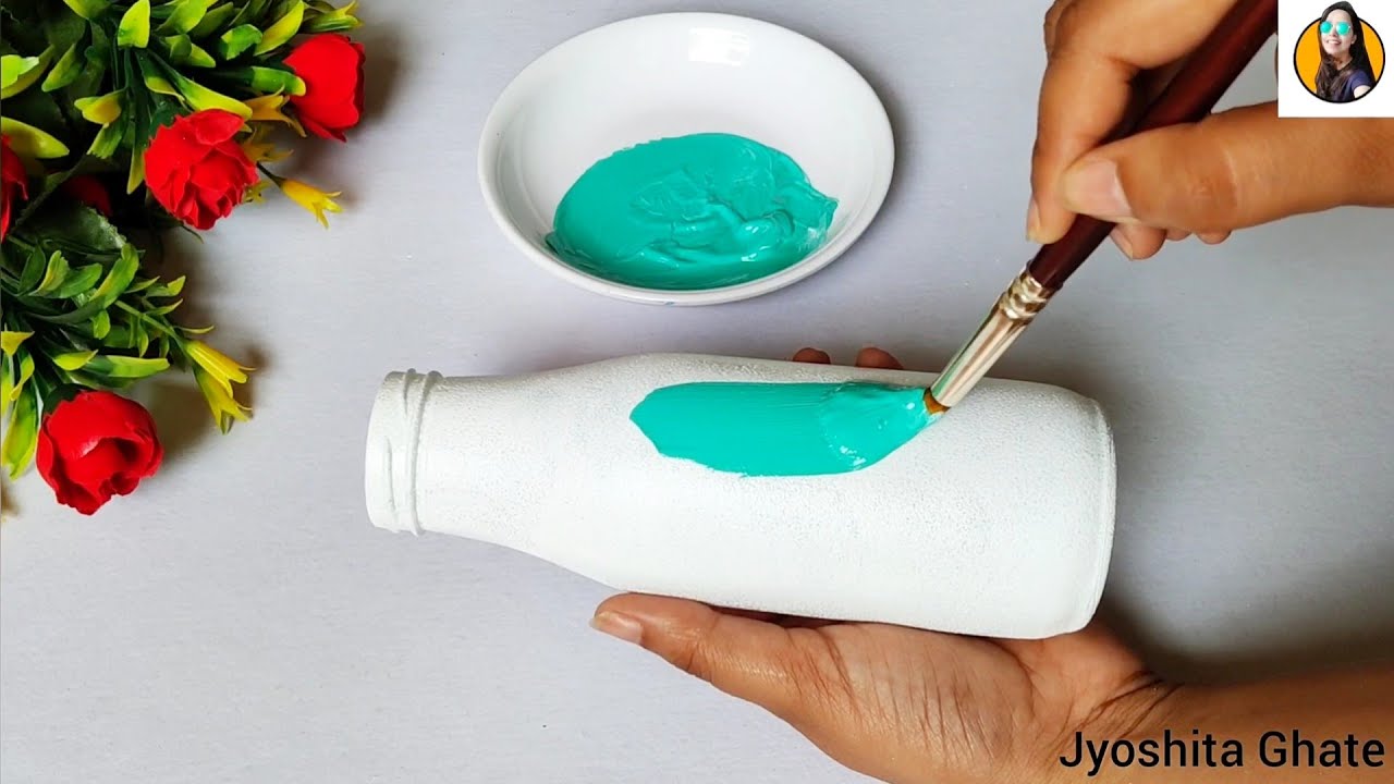 Very Easy & Simple Bottle Art For Beginners| DIY Bottle Painting| Easy Home Decor| DIY Bottle Art|