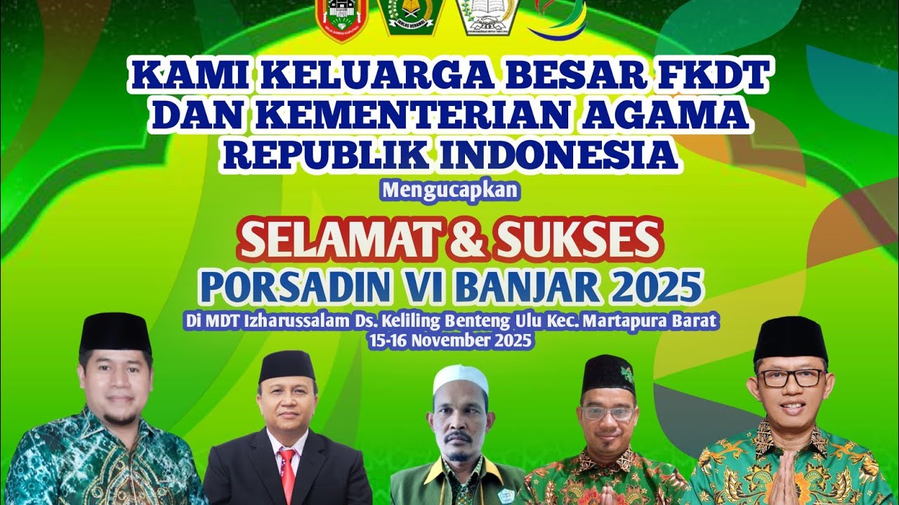 Pembukaan Pekan Olahraga dan Seni Santri Diniyah tingkat Kabupaten Banjar 2025 #porsadin 