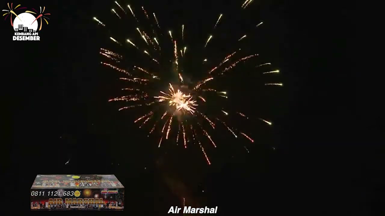 Kembang Api Indonesia Top Cake Air Marshal 200 Shots 1.0 + 1.2 Inch Cake Fireworks