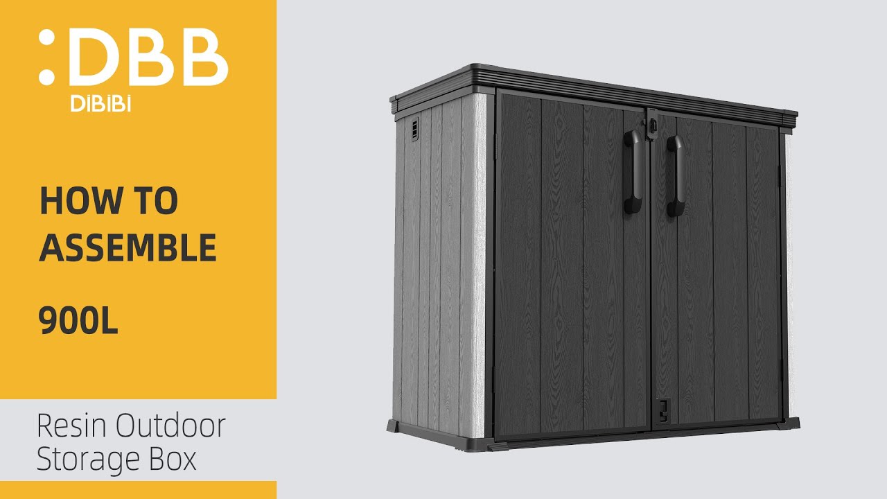 DBB DiBiBi 900L Extra Large Resin Storage Shed Assembly  Full Step by Step Guide