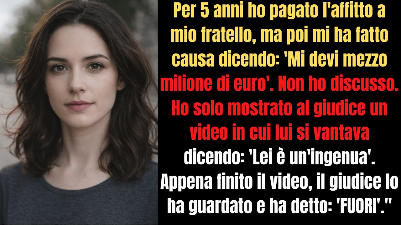 Mio fratello mi ha fatto causa per 450.000€. Non sapeva cosa conservavo nel cassetto.
