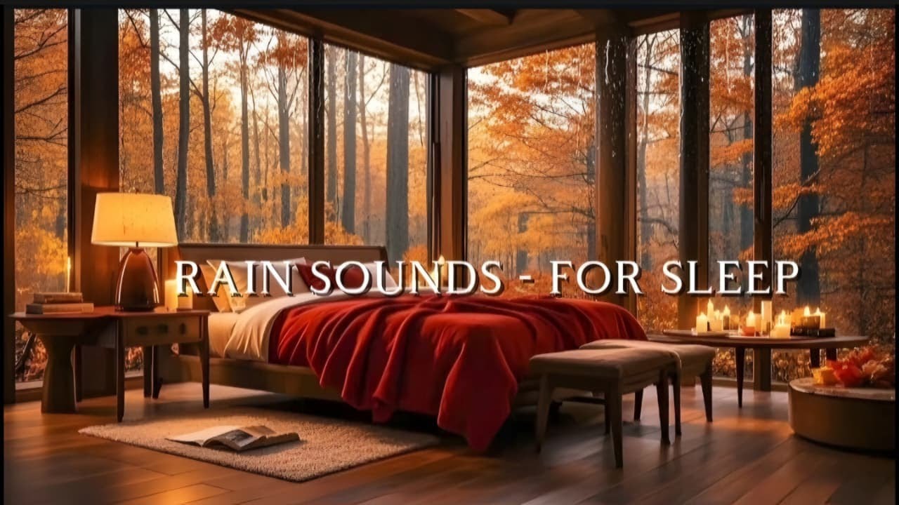 Rain in a Dark Bedroom | 12 Hours of the Best Rain Sounds for Deep Sleep & Relaxation